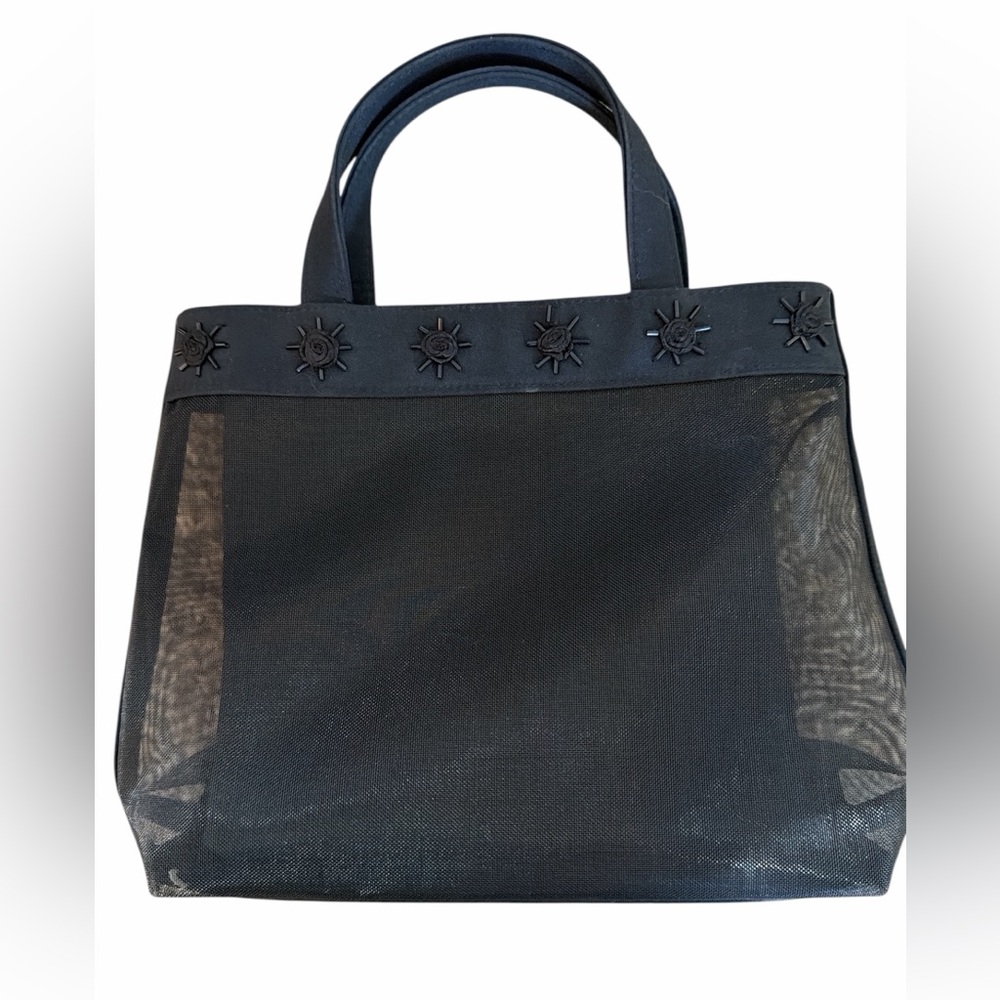 Nine West Black Mesh Tote Bag